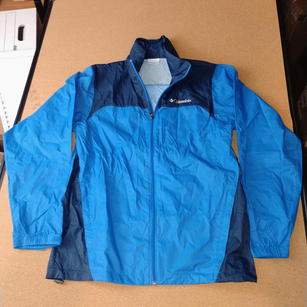 Columbia Men’s Glennaker Lake Rain Jacket SZ S  Azul Lightweight Packable